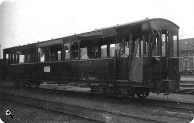 Beschadigd passagiersrijtuig te Koudekerke (17-2-1927)