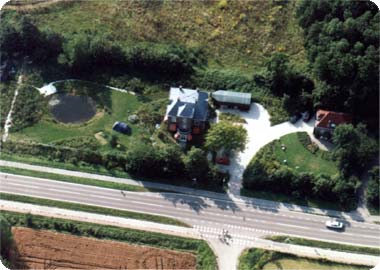 luchtfoto villa Albertine te Koudekerke