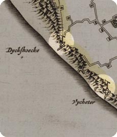 aangifte van bakens op atlas van Loon (1664)