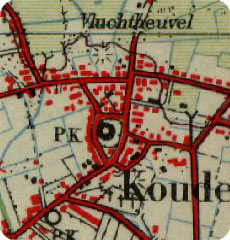 Fragment topografische kaart 1949