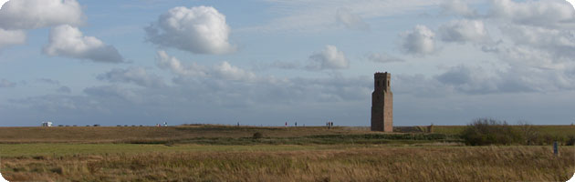 plompe toren bij het gelijknamige dorp Koudekerke op Schouwen Duiveland