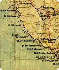 Fragment kaart Verteidigungsbereich Vlissingen