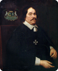 Portret van Cornelis Lampsins, stichter van buitenplaats Lammerenburg te Koudekerke