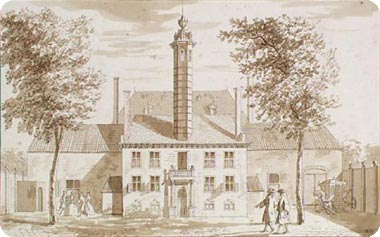 voorzijde van buitenplaats Steenhove te Koudekeke in 1729