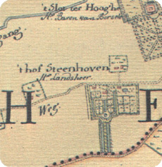 fragment haart hattinga 1750, met aangifte van buitenplaats Steenhove te Koudekeke