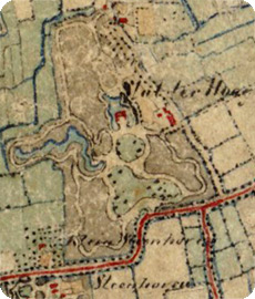Fragment veldminuut Middelburg uit 1857, met aangifte van kasteel Ter Hooge te Koudekerke