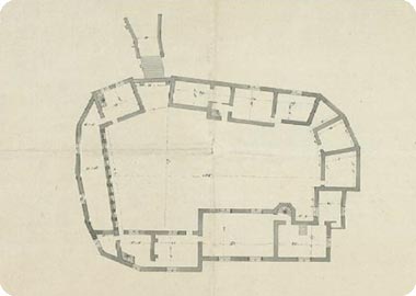 plattegrond kasteel Ter Hooge te Koudekerke